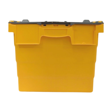 Emtrade Distributiebak 600x400x320mm, Geel met grijze deksel, Nieuw