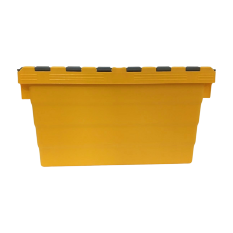 Emtrade Distributiebak 600x400x320mm, Geel met grijze deksel, Nieuw