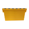 Emtrade Distributiebak 600x400x320mm, Geel met grijze deksel, Nieuw