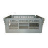 Curtec Magazijnbak, 600x400x235 mm, euronorm, grijs kunststof, gebruikt