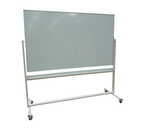 Emtrade Verrijdbaar Magnetisch Whiteboard / Schoolbord 200x120cm - Dubbelzijdig, Wit, Gebruikt