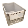 Emtrade Magazijnbak 600x400x320 mm, Met Luik/Klep, Grijs, Gebruikt Emtrade Magazijnbak 600x400x320 mm, Met Luik/Klep, Grijs, Gebruikt
