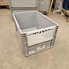 Emtrade Magazijnbak 600x400x320 mm, Met Luik/Klep, Grijs, Gebruikt Emtrade Magazijnbak 600x400x320 mm, Met Luik/Klep, Grijs, Gebruikt