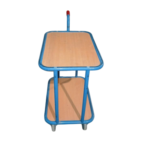 Fetra Fetra Rolwagen met 2 houten plateaus, 60 × 50 × H72 cm, Gebruikt