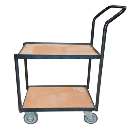 Emtrade Rolwagen met 2 houten plateaus, 84x42x99 cm, Gebruikt