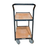 Emtrade Rolwagen met 2 houten plateaus, 84x42x99 cm, Gebruikt