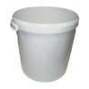 Jokey Kunststof emmer 30,7 liter, PP05, levensmiddelecht, wit, industrieel, nieuw