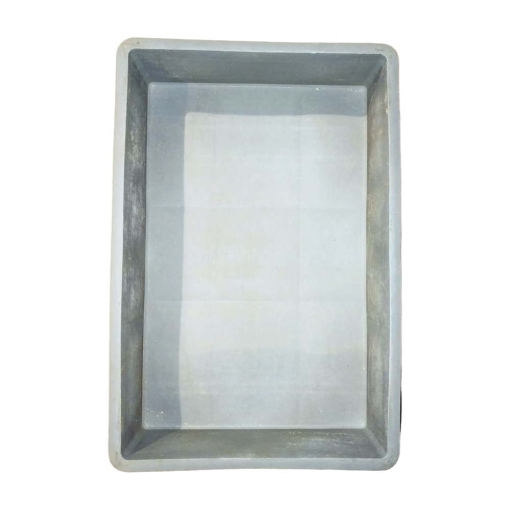 Emtrade Magazijnbak 600x400x130 mm, kunststof bak, PE 02, grijs, gebruikt