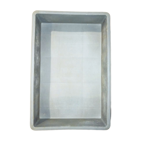 Emtrade Magazijnbak 600x400x130 mm, kunststof bak, PE 02, grijs, gebruikt