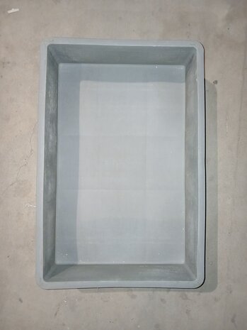 Emtrade Magazijnbak 600x400x130 mm, kunststof bak, PE 02, grijs, gebruikt