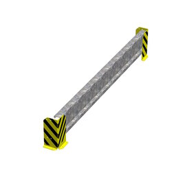 Aanrijdbeschermer dubbele rij 2500 mm, metaal, poedercoat/verzinkt, nieuw
