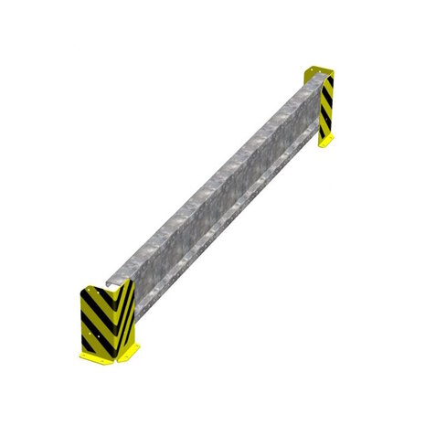 BT Aanrijdbeschermer dubbele rij 2500 mm, metaal, poedercoat/verzinkt, nieuw