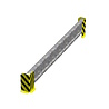 Aanrijdbeschermer dubbele rij 2500 mm, metaal, poedercoat/verzinkt, nieuw