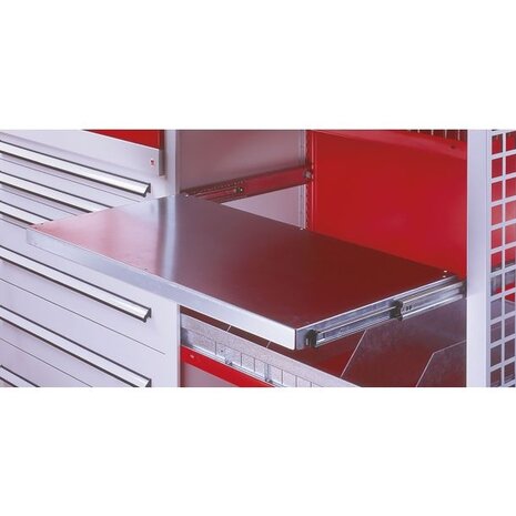 Meta Meta clip uitschuifbaar legbord 1000x600 mm, verzinkt staal, nieuw per stuk