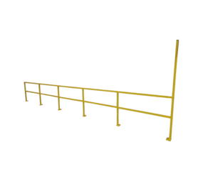 Emtrade Beschermingshekwerk gebruikt 700x4x104 cm, gelakt staal, geel, koppelbaar