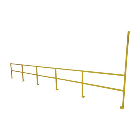 Emtrade Beschermingshekwerk gebruikt 700x4x104 cm, gelakt staal, geel, koppelbaar