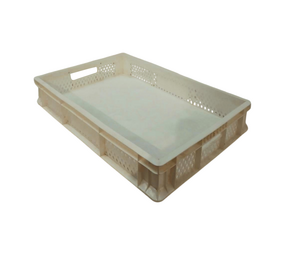 Emtrade (Nieuw) Stapelkrat, 600x400x100 mm, euronorm, wit pp, nieuw