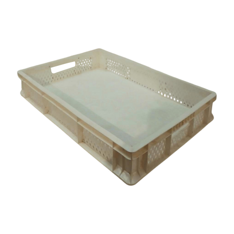 Emtrade (Nieuw) Stapelkrat, 600x400x100 mm, euronorm, wit pp, nieuw