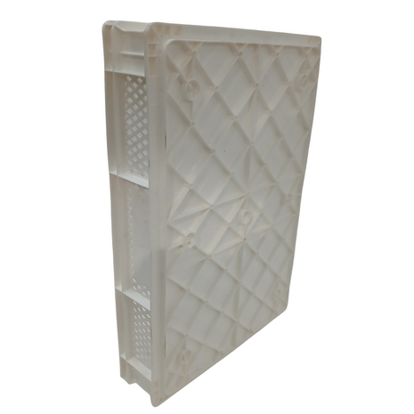 Emtrade (Nieuw) Stapelkrat, 600x400x100 mm, euronorm, wit pp, nieuw