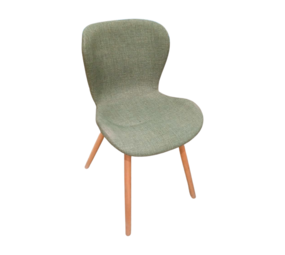 Emtrade Kuipstoel, groen, houten poten, 465 x 430 x 865 mm, gebruikt