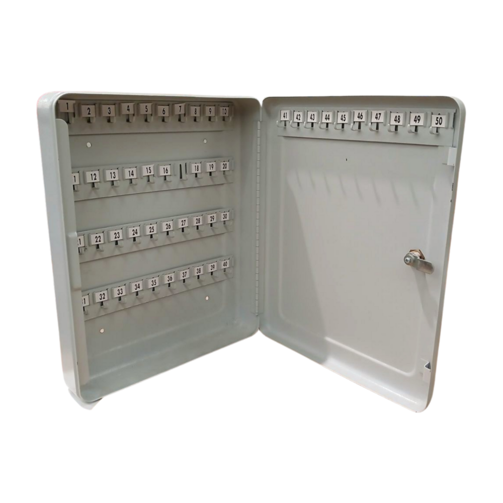 Emtrade Sleutelkast, grijs, 425 x 345 x 90 mm, inclusief 2 sleutels, gebruikt