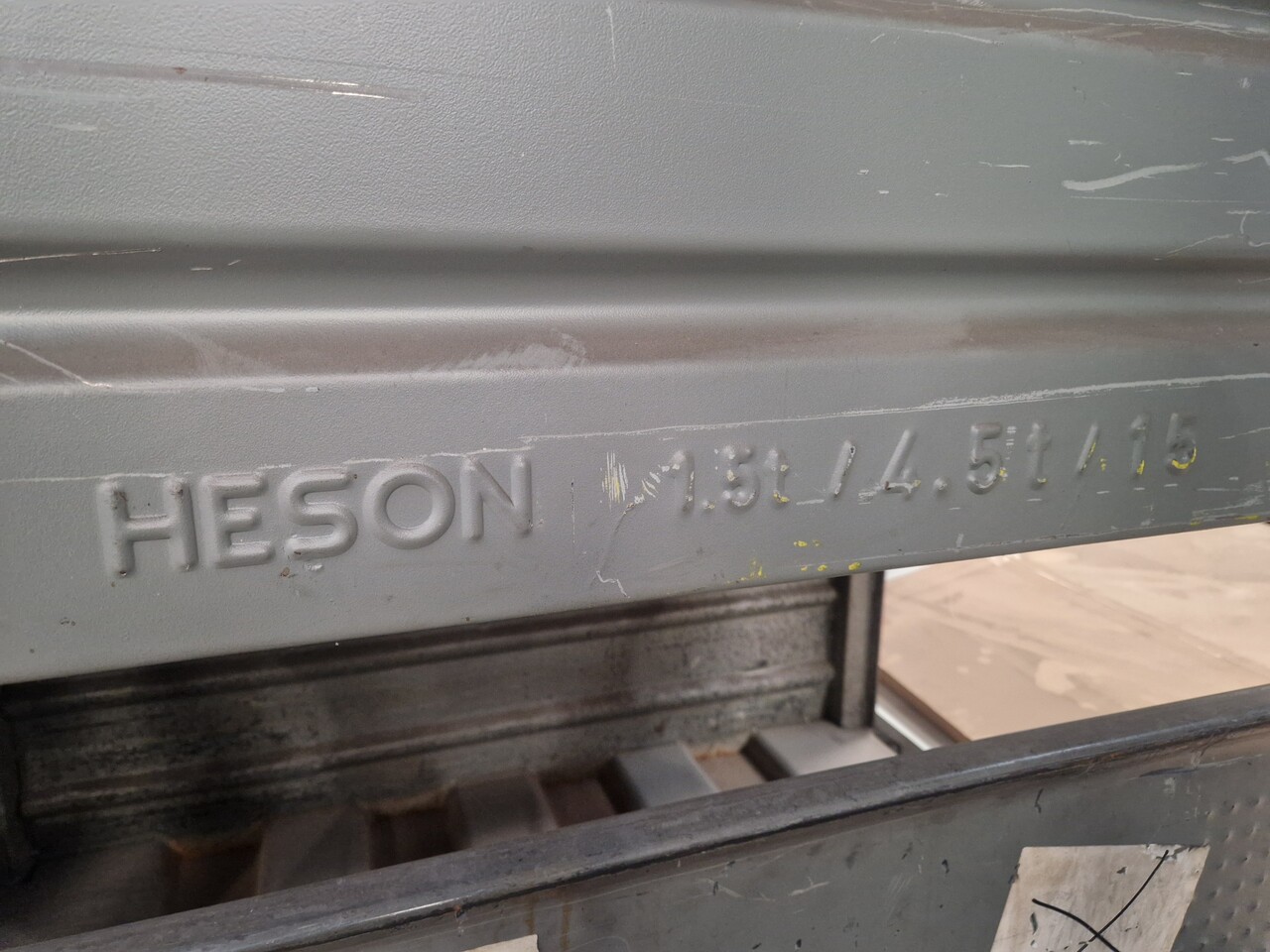 Heson Stalen bak, open korte zijden, 125x85x68 cm, grijs, gebruikt