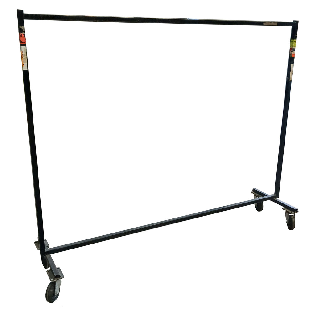 Emtrade Kledingrek op wielen,202x50,5x164cm zwart, gebruikt