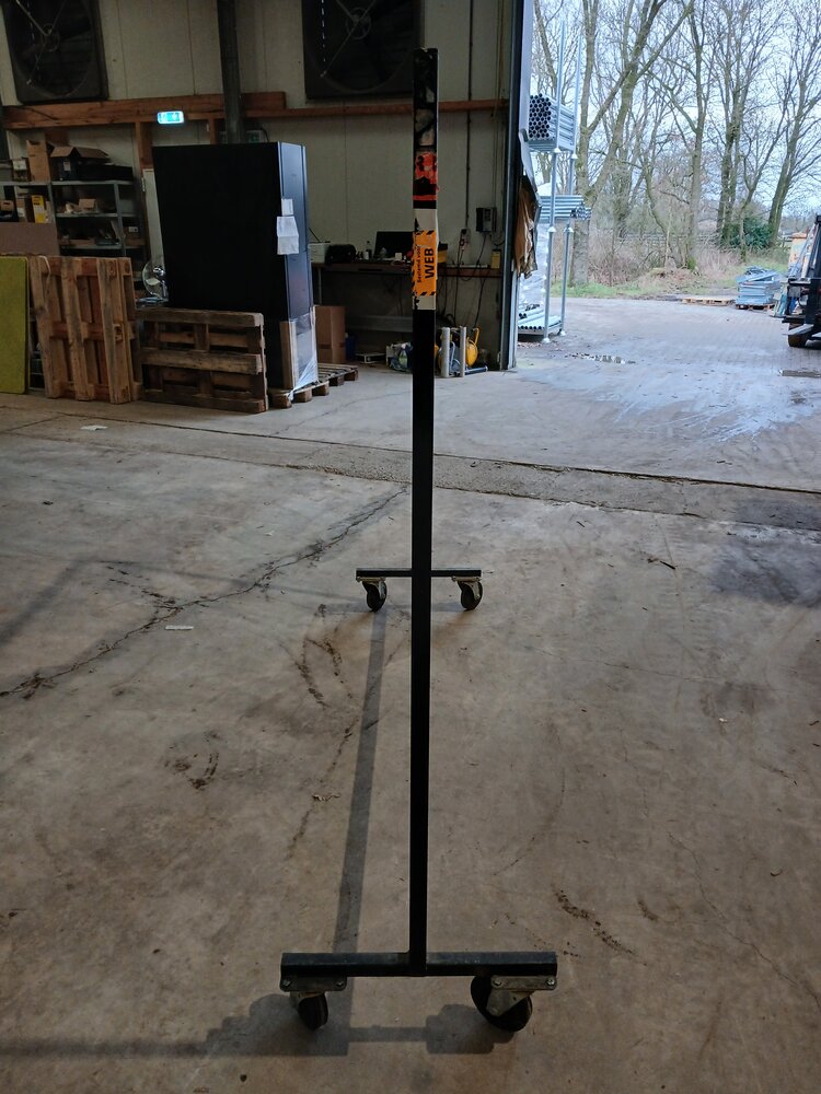 Emtrade Kledingrek op wielen,202x50,5x164cm zwart, gebruikt