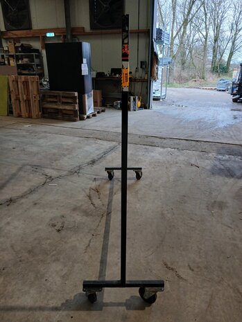 Emtrade Kledingrek op wielen,202x50,5x164cm zwart, gebruikt