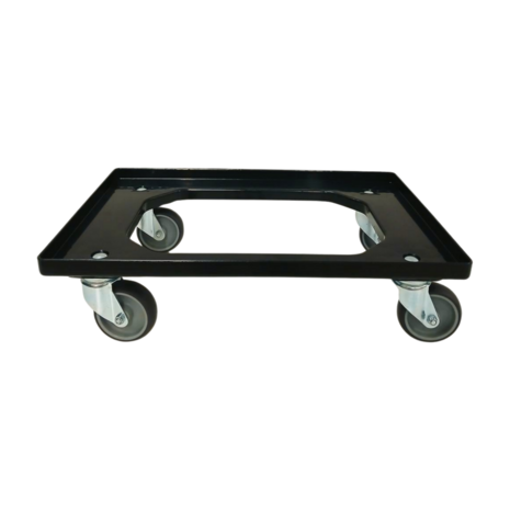 Emtrade Dolly 60x40x15 Zwart met 4 rubberen zwenkwielen, Nieuw