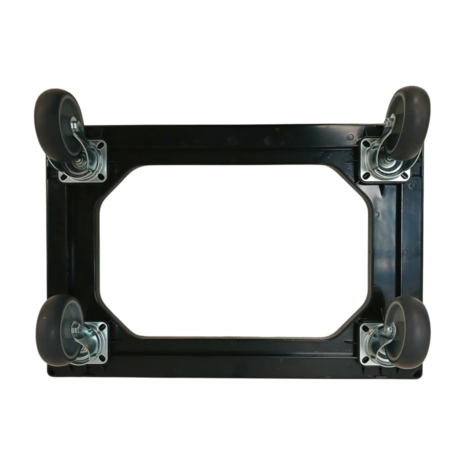 Emtrade Dolly 60x40x15 Zwart met 4 rubberen zwenkwielen, Nieuw