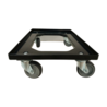 Emtrade Dolly 60x40x15 Zwart met 4 rubberen zwenkwielen, Nieuw