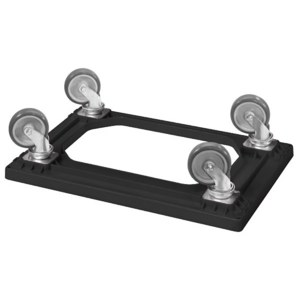 Emtrade (Nieuw) Dolly 60x40x15 zwart met 4 rubberen zwenkwielen, nieuw