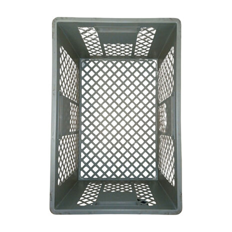 Emtrade Stapelkrat, 600x400x320 mm, euronorm, grijs kunststof, gebruikt