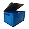 Emtrade Stapelbak 600x400x320mm, blauw, PP, gesloten, nieuw