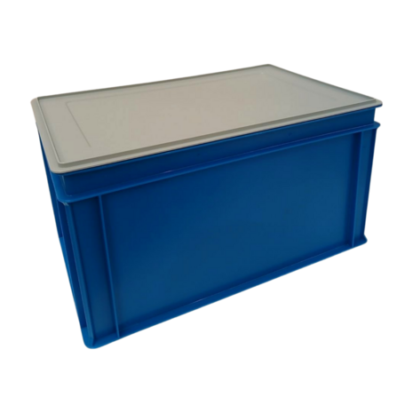 Emtrade (Nieuw) Stapelbak, 600x400x320 mm, euronorm, blauw pp, nieuw