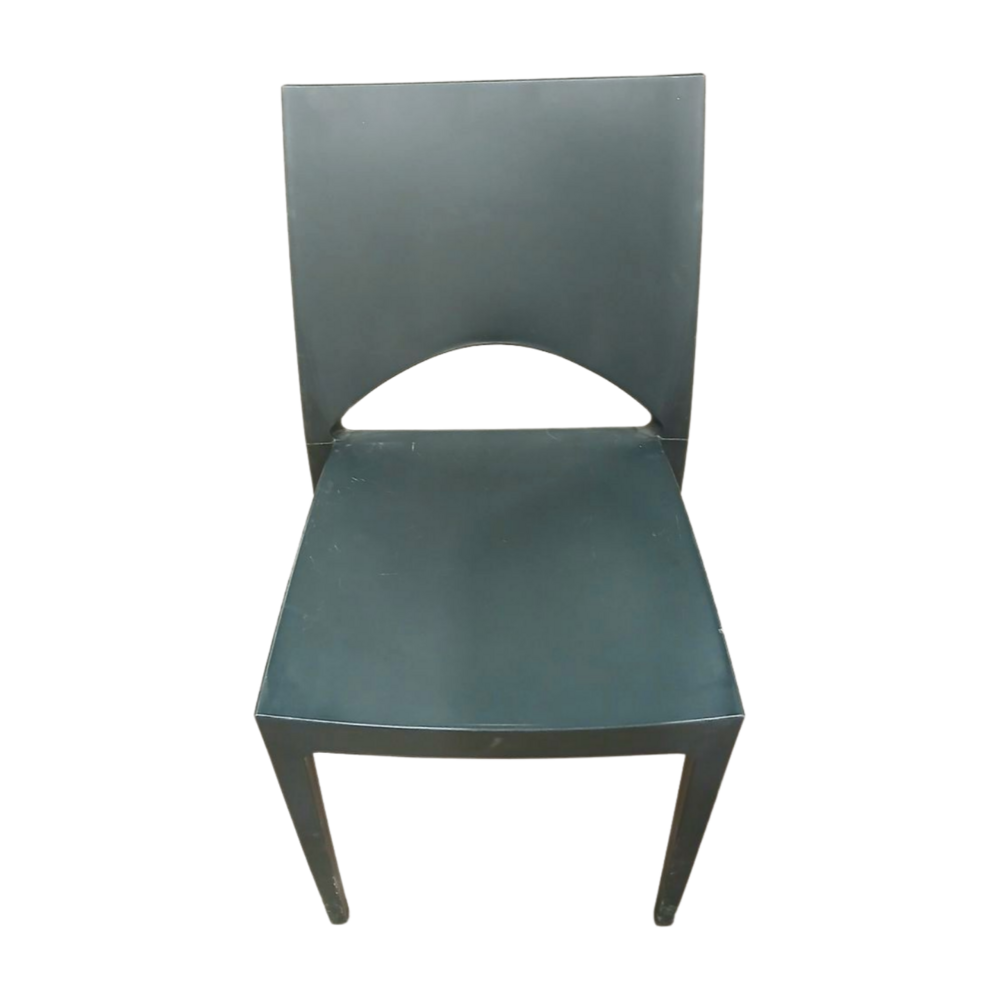 Emtrade Kunststof stoel, zwart, stapelbaar, 47x41,5x78 cm, gebruikt