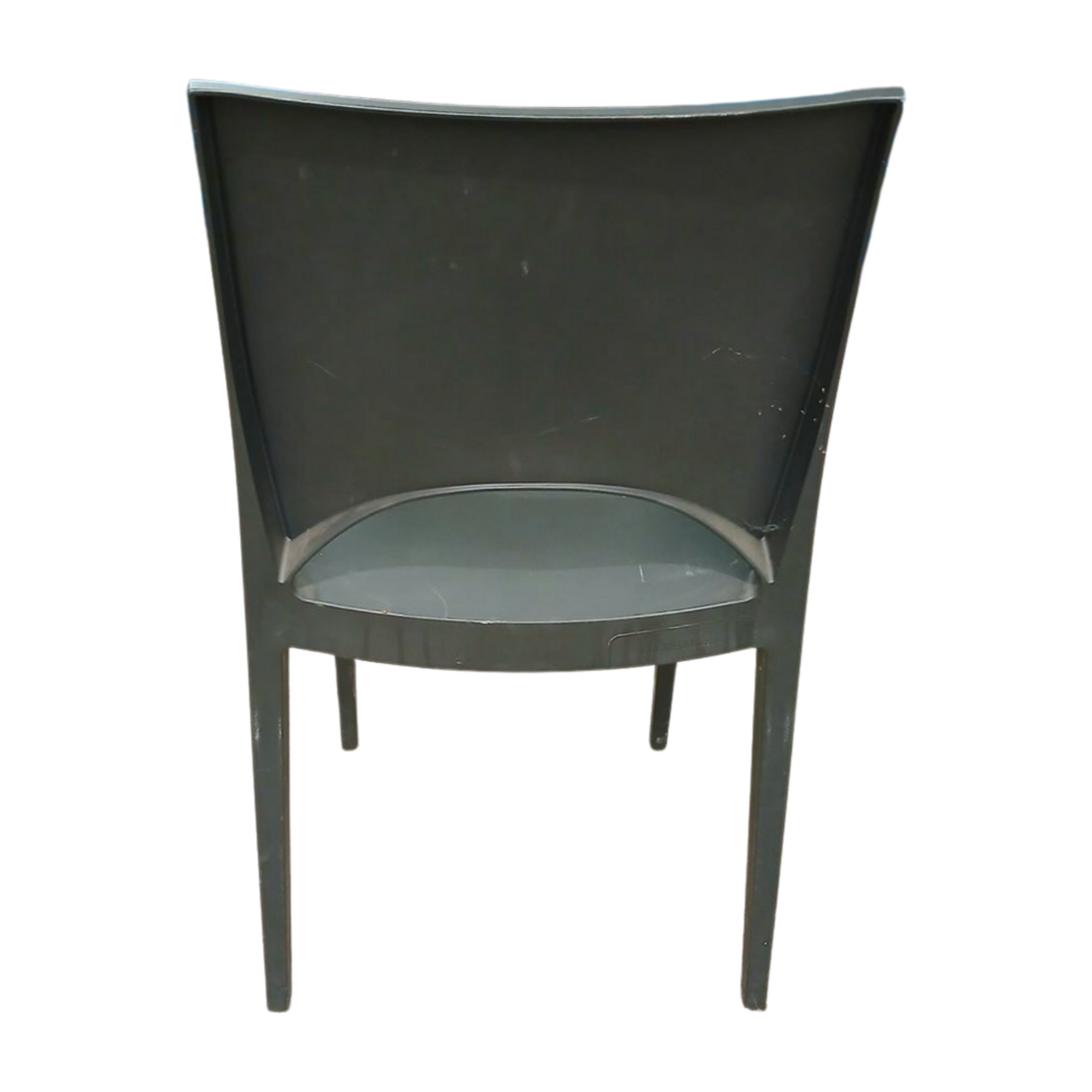 Emtrade Kunststof stoel, zwart, stapelbaar, 47x41,5x78 cm, gebruikt