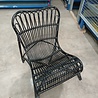 Emtrade Rotan loungestoel, hout riet, zwart, 800x800x880 mm, gebruikt