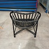 Emtrade Rotan loungestoel, hout riet, zwart, 800x800x880 mm, gebruikt