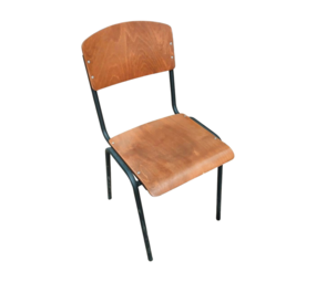 Emtrade Houten retro stoel met metalen frame, 800x420x480 mm, gebruikt