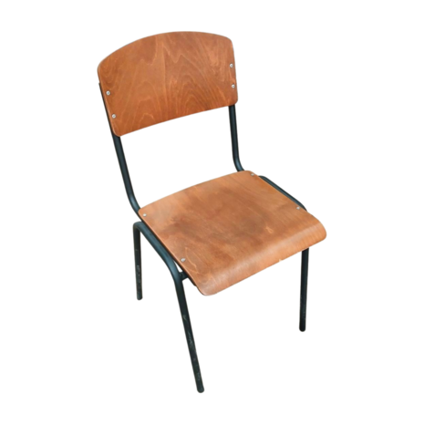 Emtrade Houten retro stoel met metalen frame, 800x420x480 mm, gebruikt