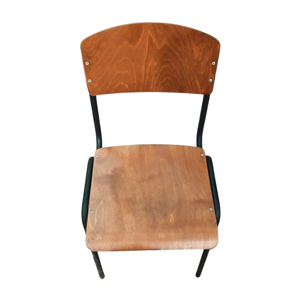 Emtrade Houten retro stoel met metalen frame, 800x420x480 mm, gebruikt