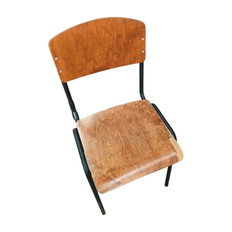 Emtrade Houten retro stoel met metalen frame, 800x420x480 mm, gebruikt