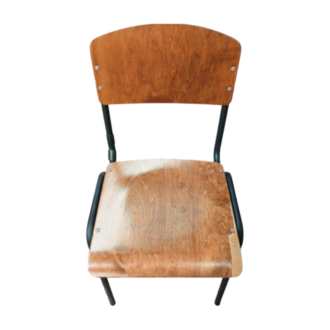 Emtrade Houten retro stoel met metalen frame, 800x420x480 mm, gebruikt