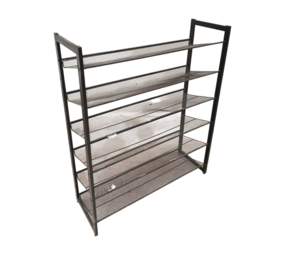 Emtrade Schoenenrek 5-laags, zwart, 92x31x112 cm, gebruikt