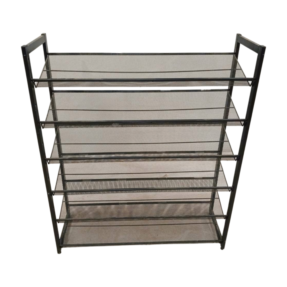 Emtrade Schoenenrek 5-laags, zwart, 92x31x112 cm, gebruikt