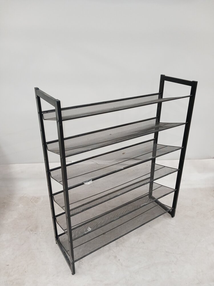 Emtrade Schoenenrek 5-laags, zwart, 92x31x112 cm, gebruikt