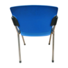 Emtrade Gebruikte stapelbare kunststof stoel – blauw