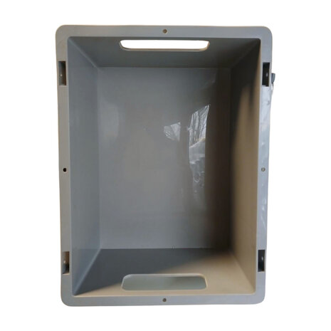 Emtrade Kunststof Bak met Handgreep, 400x300x170mm, PP Grijs, Levensmiddelecht, Nieuw